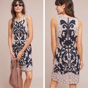 Anthropologie Vanessa Virginia US6P Embroidered Dress